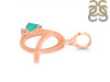 Green Onyx & White Topaz Alphabet Q Pendant GRO-RDA-17.