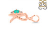 Green Onyx & White Topaz Alphabet R Pendant GRO-RDA-18.