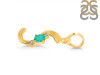 Green Onyx & White Topaz Alphabet S Pendant GRO-RDA-19.
