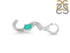 Green Onyx & White Topaz Alphabet S Pendant GRO-RDA-19.
