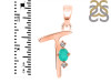 Green Onyx & White Topaz Alphabet T Pendant GRO-RDA-20.