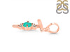 Green Onyx & White Topaz Alphabet T Pendant GRO-RDA-20.