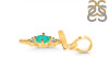 Green Onyx & White Topaz Alphabet T Pendant GRO-RDA-20.