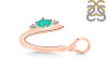 Green Onyx & White Topaz Alphabet U Pendant GRO-RDA-21.