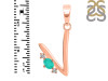 Green Onyx & White Topaz Alphabet V Pendant GRO-RDA-22.