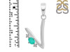 Green Onyx & White Topaz Alphabet V Pendant GRO-RDA-22.