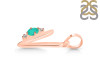Green Onyx & White Topaz Alphabet V Pendant GRO-RDA-22.