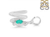 Green Onyx & White Topaz Alphabet W Pendant GRO-RDA-23.
