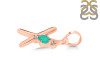 Green Onyx & White Topaz Alphabet X Pendant GRO-RDA-24.