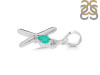 Green Onyx & White Topaz Alphabet X Pendant GRO-RDA-24.