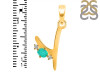 Green Onyx & White Topaz Alphabet Y Pendant GRO-RDA-25.