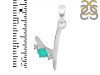 Green Onyx & White Topaz Alphabet Y Pendant GRO-RDA-25.