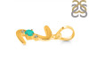 Green Onyx & White Topaz Alphabet Z Pendant GRO-RDA-26.