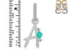 Green Onyx & White Topaz Alphabet A Pendant GRO-RDA-27.