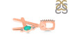 Green Onyx & White Topaz Alphabet A Pendant GRO-RDA-27.