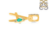 Green Onyx & White Topaz Alphabet A Pendant GRO-RDA-27.