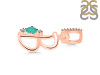 Green Onyx & White Topaz Alphabet B Pendant GRO-RDA-28.