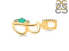 Green Onyx & White Topaz Alphabet B Pendant GRO-RDA-28.