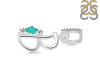 Green Onyx & White Topaz Alphabet B Pendant GRO-RDA-28.