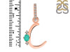 Green Onyx & White Topaz Alphabet C Pendant GRO-RDA-29.