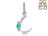 Green Onyx & White Topaz Alphabet C Pendant GRO-RDA-29.