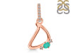 Green Onyx & White Topaz Alphabet D Pendant GRO-RDA-30.