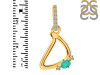 Green Onyx & White Topaz Alphabet D Pendant GRO-RDA-30.