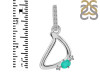Green Onyx & White Topaz Alphabet D Pendant GRO-RDA-30.
