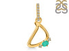 Green Onyx & White Topaz Alphabet D Pendant GRO-RDA-30.
