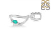 Green Onyx & White Topaz Alphabet D Pendant GRO-RDA-30.