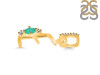 Green Onyx & White Topaz Alphabet E Pendant GRO-RDA-31.