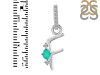 Green Onyx & White Topaz Alphabet F Pendant GRO-RDA-32.