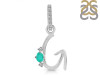 Green Onyx & White Topaz Alphabet G Pendant GRO-RDA-33.