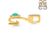 Green Onyx & White Topaz Alphabet G Pendant GRO-RDA-33.