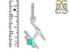 Green Onyx & White Topaz Alphabet H Pendant GRO-RDA-34.