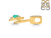 Green Onyx & White Topaz Alphabet H Pendant GRO-RDA-34.