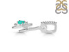 Green Onyx & White Topaz Alphabet H Pendant GRO-RDA-34.