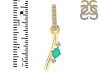 Green Onyx & White Topaz Alphabet I Pendant GRO-RDA-35.