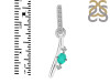 Green Onyx & White Topaz Alphabet I Pendant GRO-RDA-35.