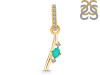 Green Onyx & White Topaz Alphabet I Pendant GRO-RDA-35.
