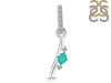 Green Onyx & White Topaz Alphabet I Pendant GRO-RDA-35.