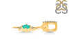 Green Onyx & White Topaz Alphabet I Pendant GRO-RDA-35.