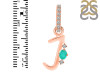 Green Onyx & White Topaz Alphabet J Pendant GRO-RDA-36.