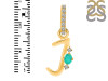 Green Onyx & White Topaz Alphabet J Pendant GRO-RDA-36.