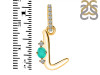 Green Onyx & White Topaz Alphabet L Pendant GRO-RDA-38.