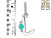 Green Onyx & White Topaz Alphabet L Pendant GRO-RDA-38.