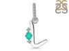 Green Onyx & White Topaz Alphabet L Pendant GRO-RDA-38.