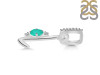 Green Onyx & White Topaz Alphabet L Pendant GRO-RDA-38.
