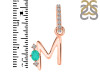 Green Onyx & White Topaz Alphabet M Pendant GRO-RDA-39.