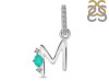 Green Onyx & White Topaz Alphabet M Pendant GRO-RDA-39.